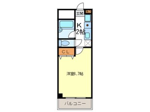 シティ－コ－ト大橋の物件間取画像